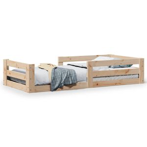 vidaXL Sengeramme uten madrass 75x190 cm heltre furu