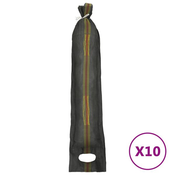 vidaXL Sandsekker 10 stk m&oslash;rk gr&oslash;nn 103x25 cm HDPE