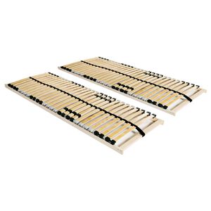 vidaXL Spilebaser 2 stk med 28 lameller 7 soner 70x200 cm