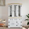 vidaXL Highboard Corona hvit 112x43x196 cm heltre meksikansk furu
