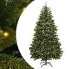 vidaXL Kunstig juletre 240 cm 300 LED-lys Varmhvit PVC og st&aring;l Gr&oslash;nn