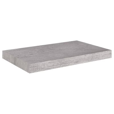vidaXL Flytende vegghylle betonggrå 50x23x3,8 cm MDF