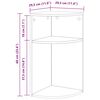 vidaXL Avlastningsbord Gammelt tre 29,6 x 29,6 x 60 cm Konstruert tre