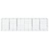 vidaXL Gabionkurv med deksel 600x100x150 cm galvanisert jern