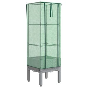 vidaXL H&oslash;yseng med drivhustrekk rottingutseende 40x40x140 cm