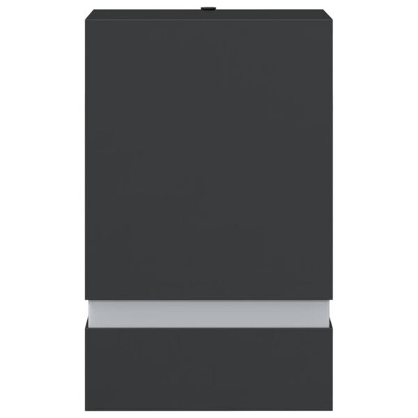 vidaXL Veggmontert utelamper 2 stk svart rustfritt st&aring;l