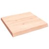 vidaXL Bordplate 60x60x(2-6) cm ubehandlet heltre eik naturlig kant