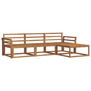 vidaXL Utend&oslash;rs sofa-sett 4 pcs Naturlig Solid akasietre