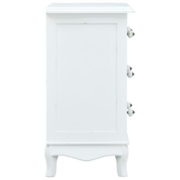 vidaXL Skjenk med 4 skuffer hvit 65,5x35x68 cm MDF