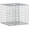 vidaXL Gabion hevet seng 60 x 60 x 55 cm Galvanisert st&aring;l S&oslash;lv
