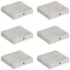 vidaXL Gjerdestolpehatter pyramide 6 stk galvanisert metall 91x91 mm