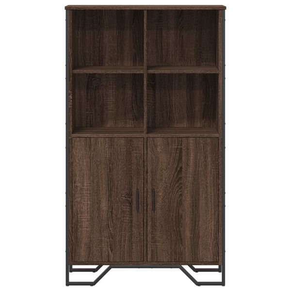 vidaXL Highboard brun eik 79,5x35,5x137,5 cm konstruert tre