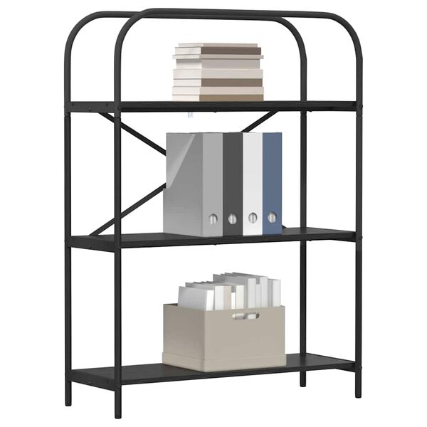 vidaXL Bokhylle Svart Eik 80 x 30 x 109 cm Konstruert tre