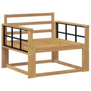 vidaXL Ute Midt Sofa Solid akasietre Hvit