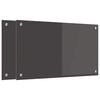 vidaXL Kj&oslash;kkenbenkplate 2 pcs M&oslash;rkegr&aring; 70 x 40 cm herdet glass