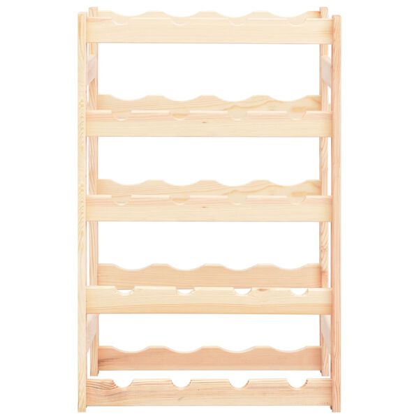 vidaXL Vinstativ for 20 flasker furu