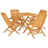 vidaXL Hagespisegruppe 5 deler heltre teak