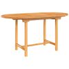 vidaXL Uttrekkbart hagebord 110-160x80x75 cm heltre teak