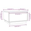 vidaXL Salongbord svart 55x56x32 cm heltre furu
