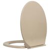 vidaXL Toalettsete myktlukkende beige oval