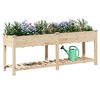 vidaXL Hageblomsterpotte Beige 203,5 x 53 x 76,5 cm Massiv Furu Tre