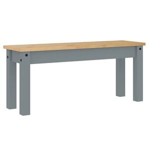 vidaXL Spisebenk PANAMA gr&aring; 105x30x45 cm heltre furu