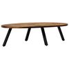 vidaXL Salongbord gjenvunnet heltre i teak oval 120x60x30 cm