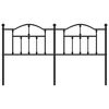 vidaXL Utskiftbar sengegavl i metall svart 180 cm