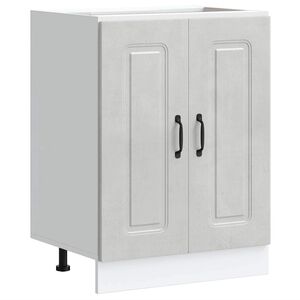 vidaXL Vask underskap Kalmar betonggr&aring; 60x46x81,5 cm konstruert tre