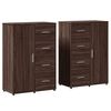 vidaXL Skjenker 2 stk brun eik 60x31x84 cm konstruert tre