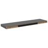 vidaXL Flytende vegghyller 2 stk h&oslash;yglans gr&aring; 90x23,5x3,8 cm MDF