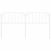 vidaXL Utskiftbar sengegavl i metall hvit 180 cm