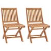 vidaXL Klappstoler 2 stk. heltre teak