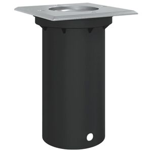 vidaXL Utend&oslash;rs gulvlampe firkantet svart 10,5x10,5 cm st&oslash;pt aluminium