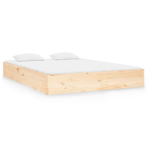 vidaXL Sengeramme heltre 140x190 cm