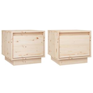 vidaXL Nattbord 2 stk 35x34x32 cm heltre furu
