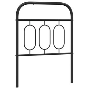 vidaXL Utskiftbar sengegavl i metall svart 75 cm
