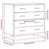 vidaXL Kommode svart 70x41x70 cm konstruert tre