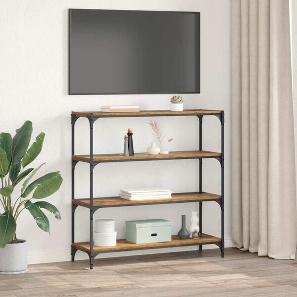 vidaXL Bokskap Gamle tre 100 x 33 x 100 cm Ingeni&oslash;rtre og jern