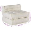 vidaXL Modulsofa 4 pcs Krem stoff