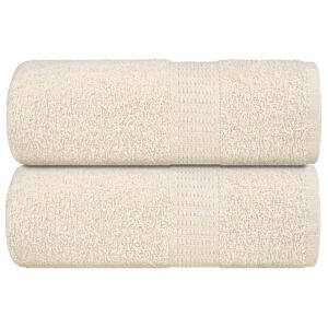 vidaXL Vaskeh&aring;ndkl&aelig;r FROGN 2 stk kremhvit 30x30 cm 360 gsm