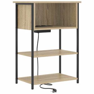 vidaXL Nattbordskap Sonoma eik 55 x 31 x 76 cm Konstruert tre
