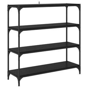 vidaXL Bokskap Svart Eik 100 x 33 x 100 cm Ingeni&oslash;rtre og jern