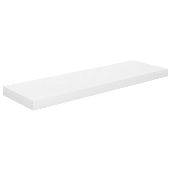 vidaXL Flytende vegghyller 4 stk høyglans hvit 80x23,5x3,8 cm MDF