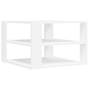 vidaXL Salongbord hvit 58x58x40 cm konstruert tre
