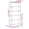 vidaXL Bokhylle 6 etasjer brun eik 80x30x188 cm konstruert tre