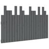 vidaXL Veggmontert hodegavl gr&aring; 127,5x3x80 cm heltre furu