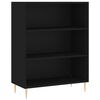 vidaXL Highboard svart 69,5x32,5x180 cm konstruert tre