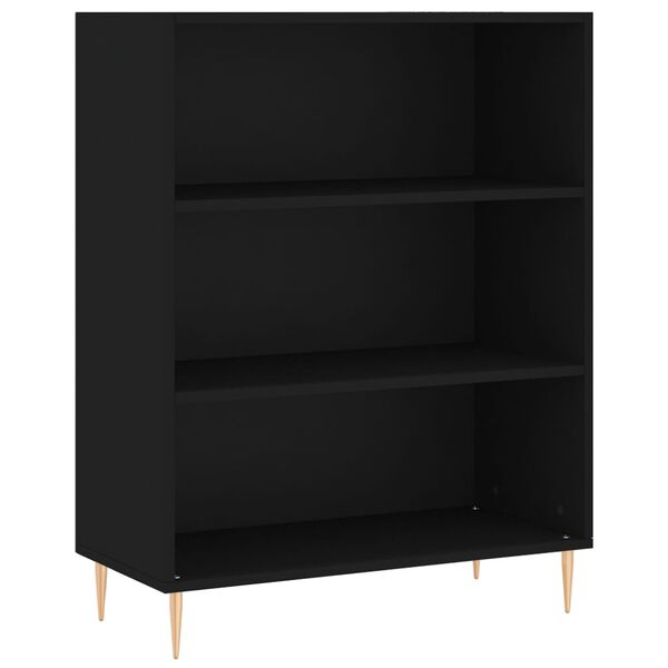 vidaXL Highboard svart 69,5x32,5x180 cm konstruert tre