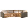 vidaXL Utend&oslash;rs sofa-sett 4 pcs Naturlig 255,5 x 176,5 x 73 cm